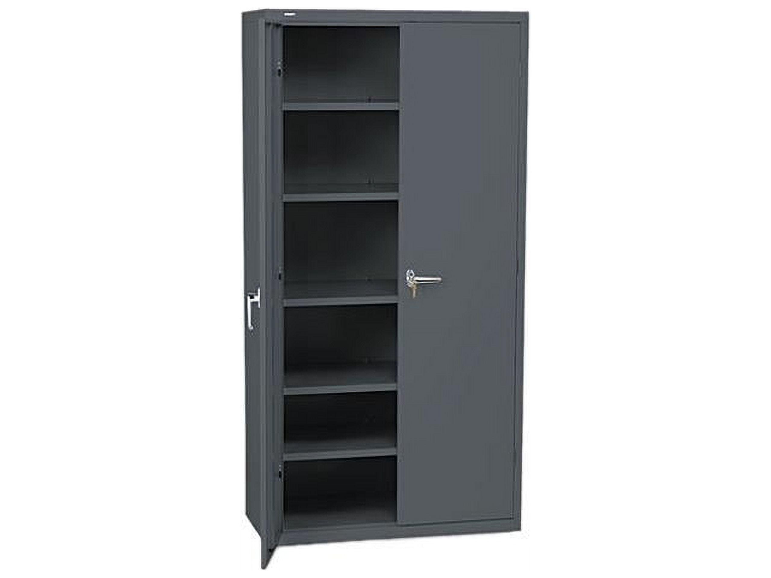 Charcoal Freestanding Lockable Office Cabinet with Adjustable Shelving