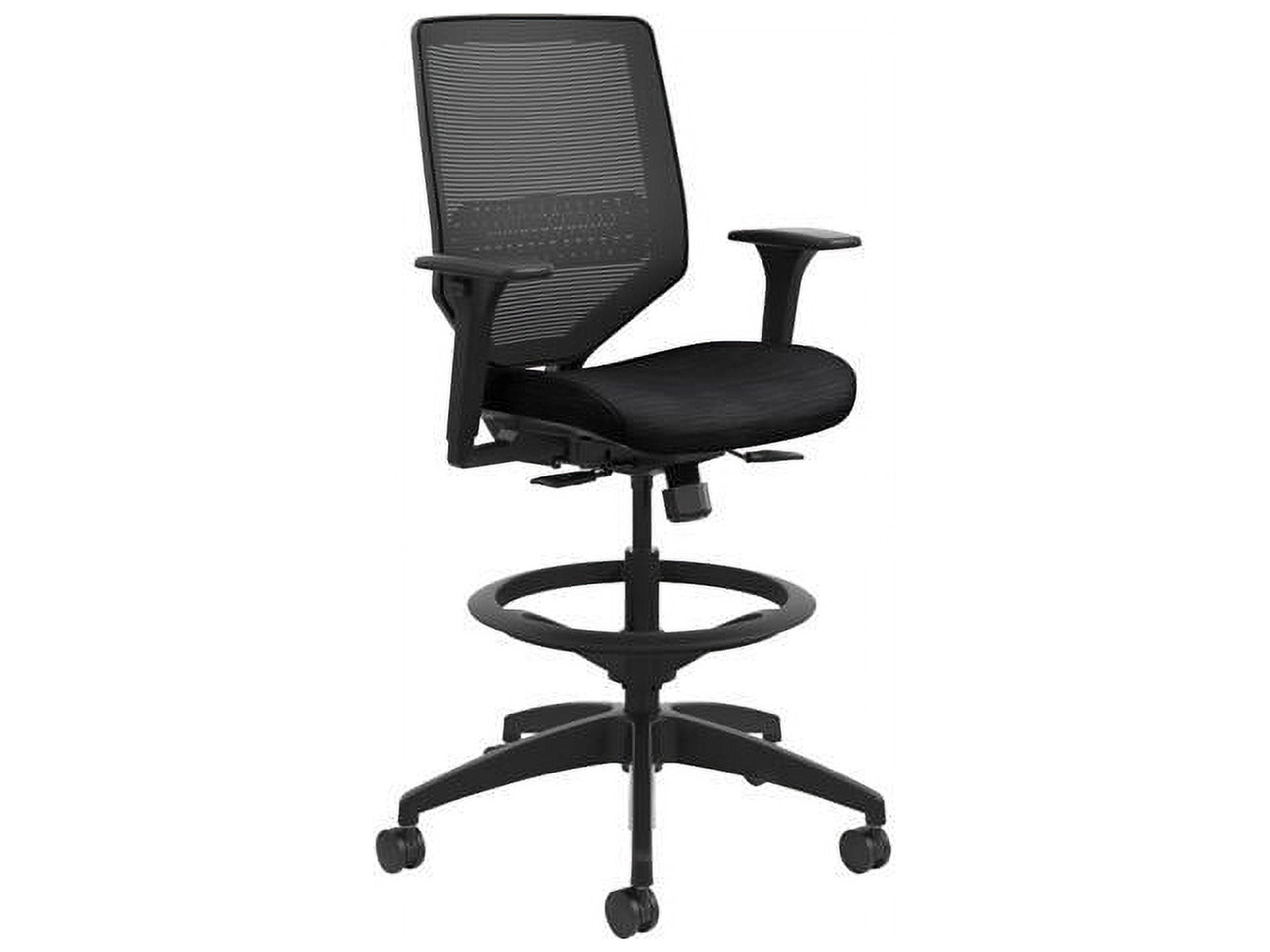 Ink Synchro Swivel Mid-Back Task Chair with Adjustable Arms and Mesh Back