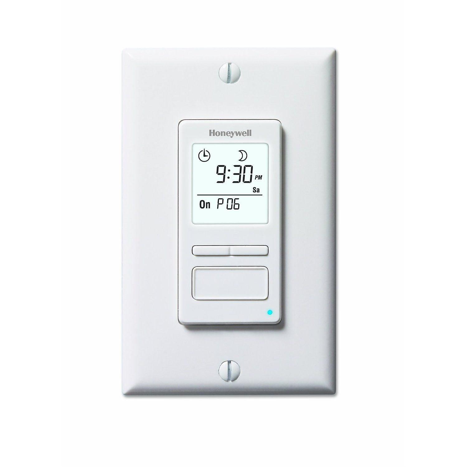 White 7-Day Solar Programmable Timer Switch for Lights and Motors