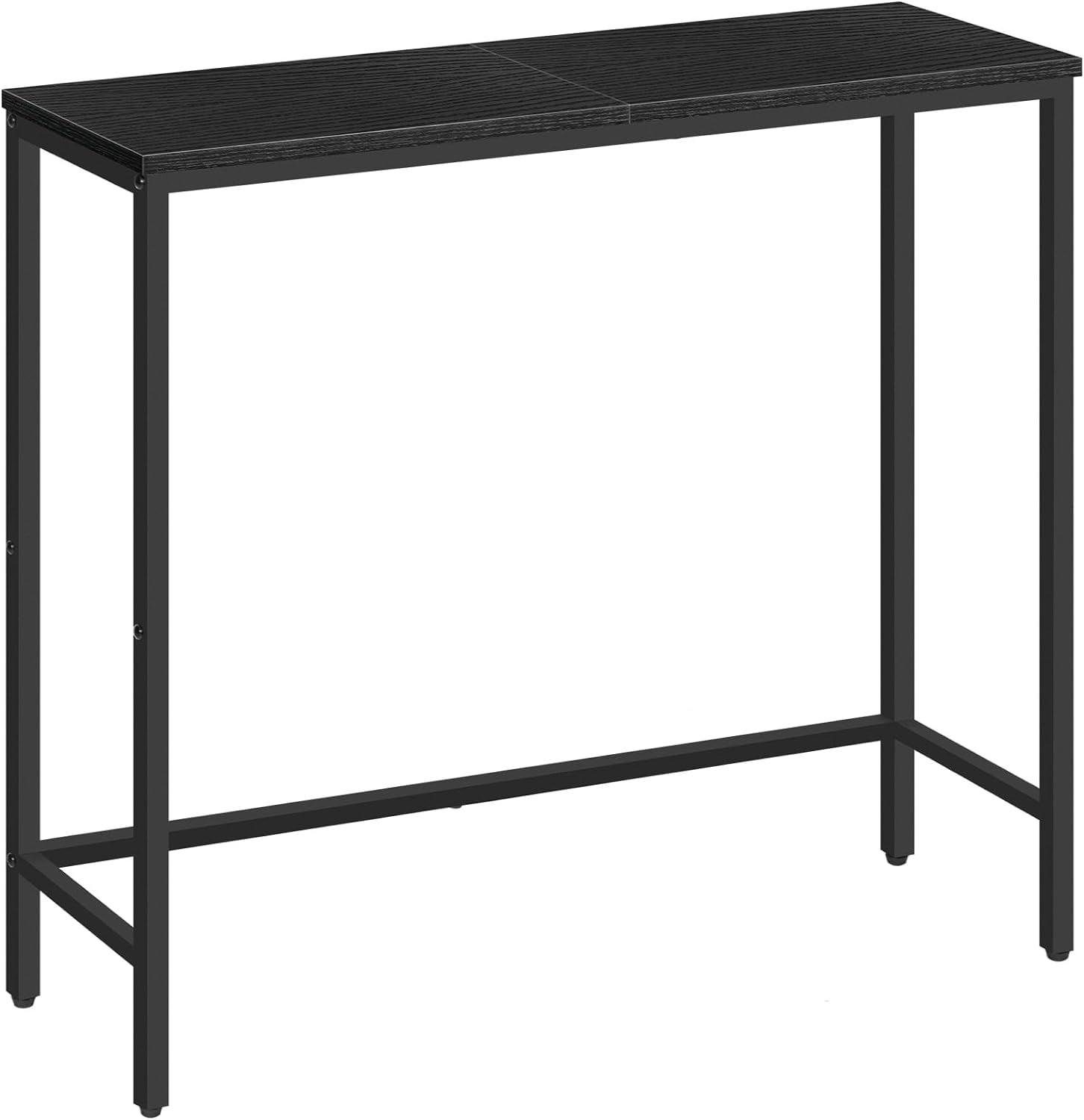 HOOBRO Narrow Console Table 29.5" Entryway Small Sofa Side Display Hallway Bedroom Foyer Black BK75XG01