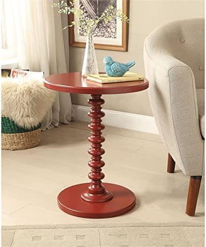 HOOMHIBIU Acton   Nightstand Coffee Table End Table Entryway Table Sofa Table with Round Top & Turned Pedestal  Wooden Round Table Accent Table for Living Room Bedroom  No  & NO A