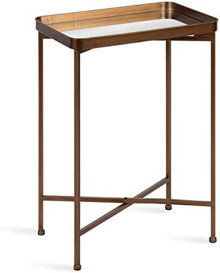 Kate and Laurel Celia Metal Tray Accent Table