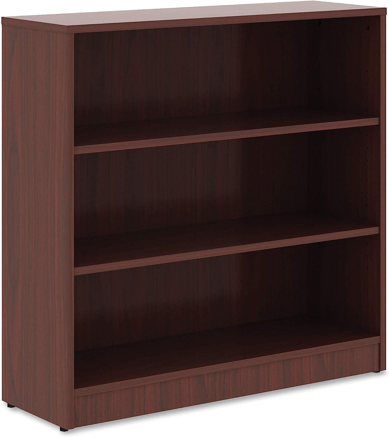 Contemporary Mahogany Laminate Adjustable Bookcase 36"x36"