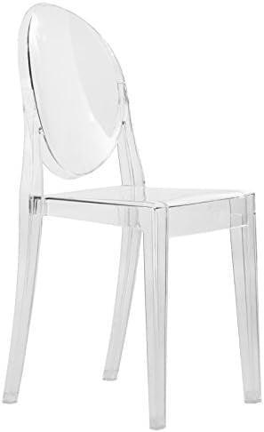 Marion Clear Acrylic Armless Modern Chair