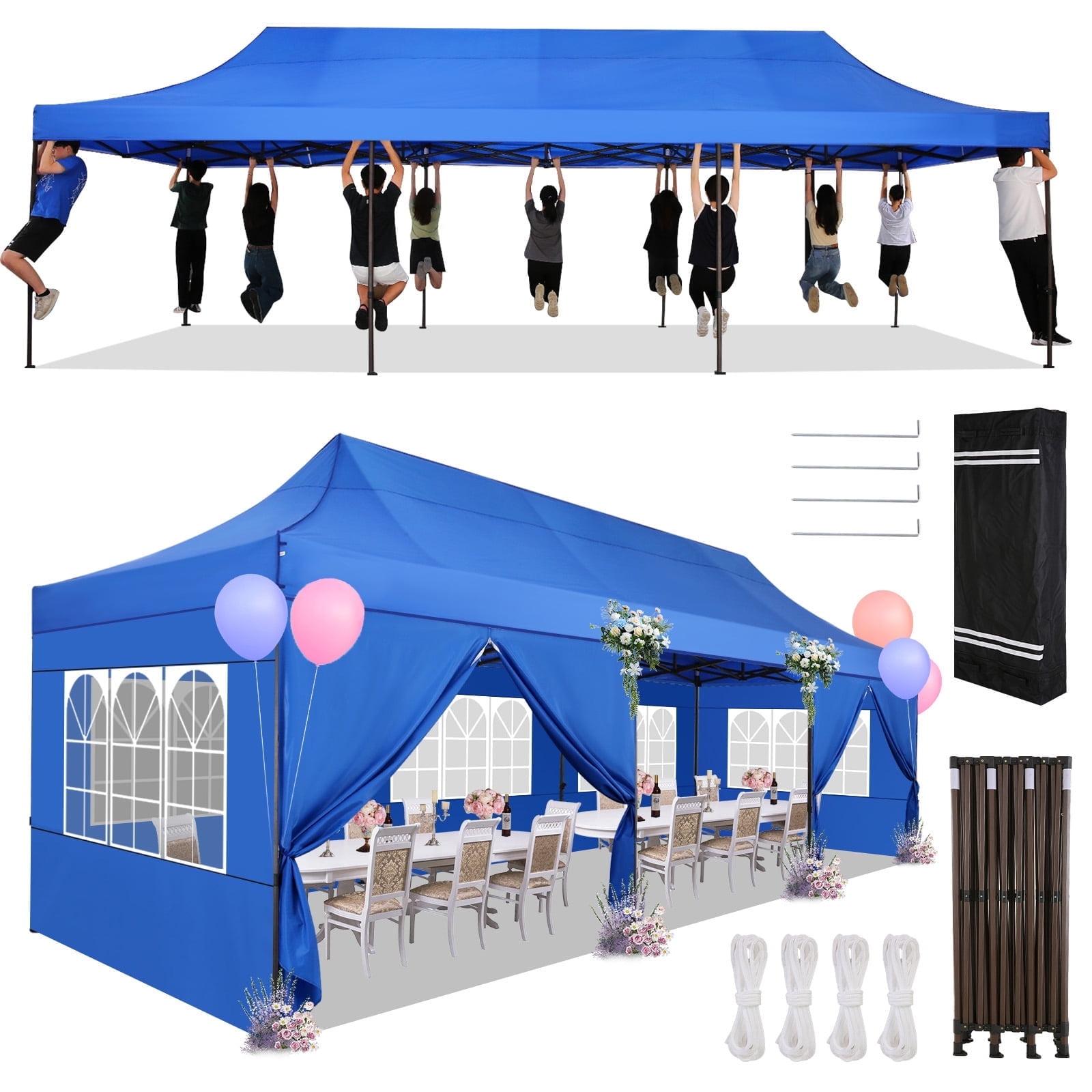 10×30 FT Pop Up Heavy Duty Party Tent with Walls Canopy Commercial Tent with Metal Frame
