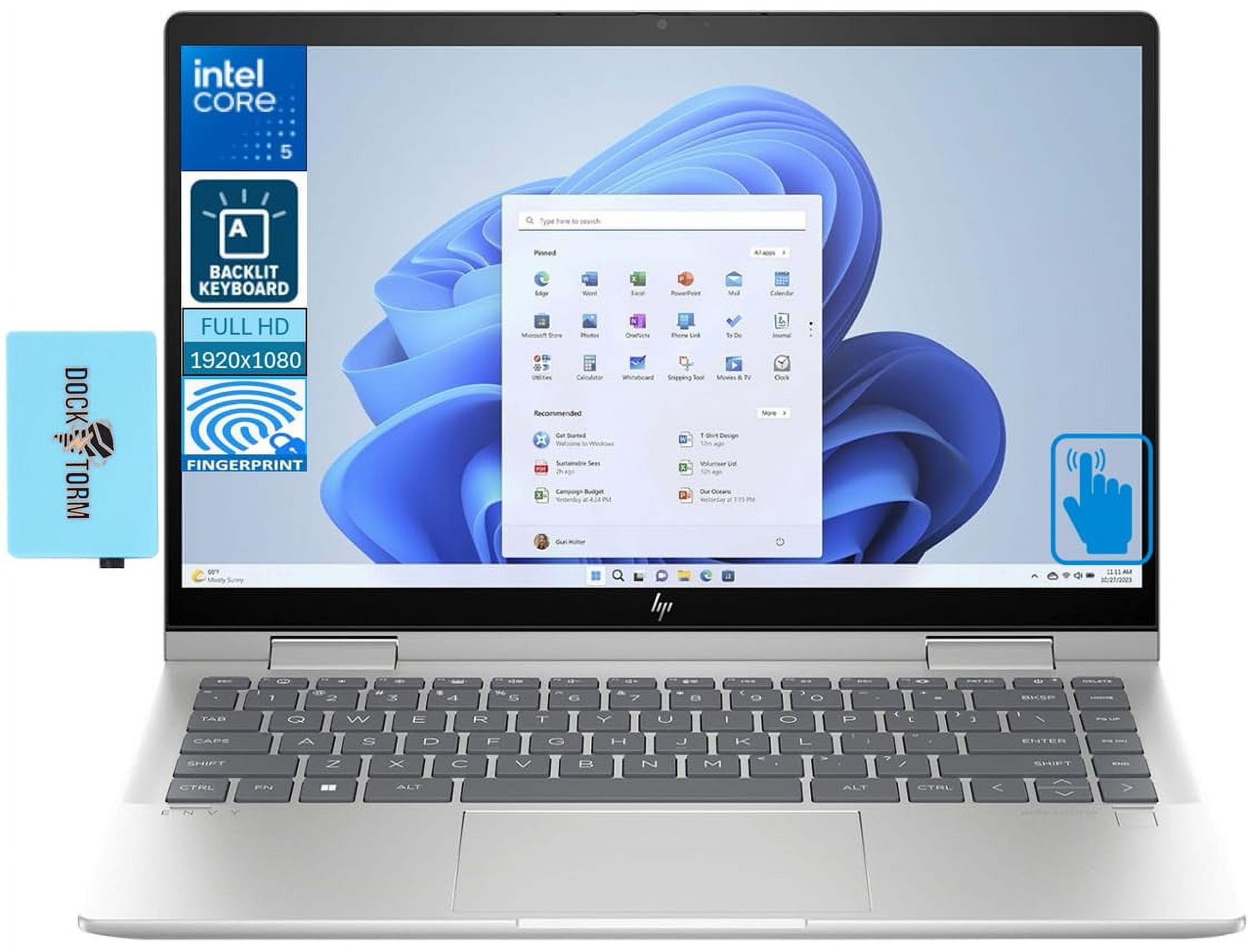 HP Envy x360 14" Full HD 2-in-1 Touchscreen Laptop, Intel Core 5 120U, 8GB RAM, 512GB SSD, Windows 11 Home
