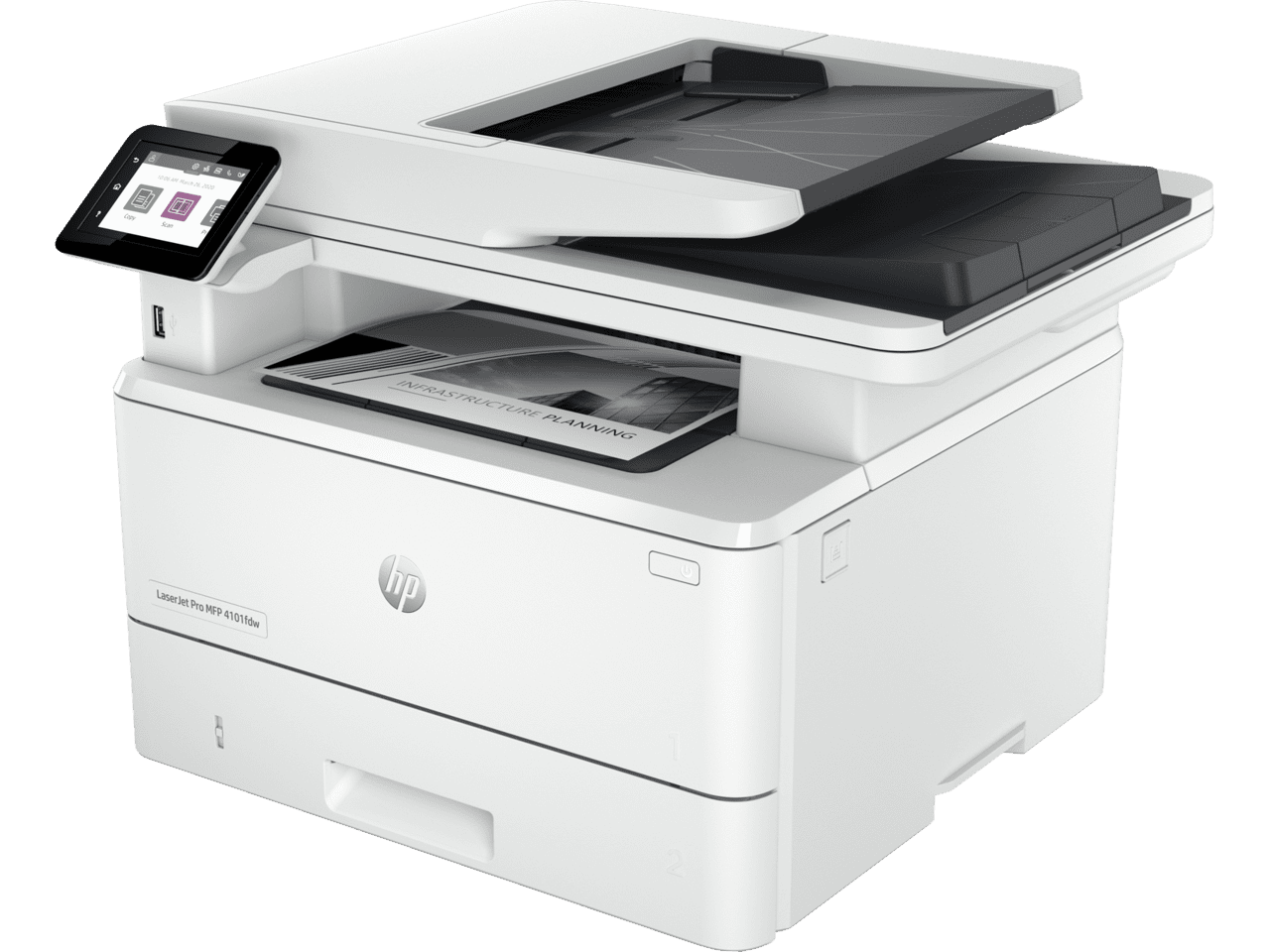 HP Inc. LaserJet Pro MFP 4101fdw Laser Printer, Black And White Mobile Print, Copy,