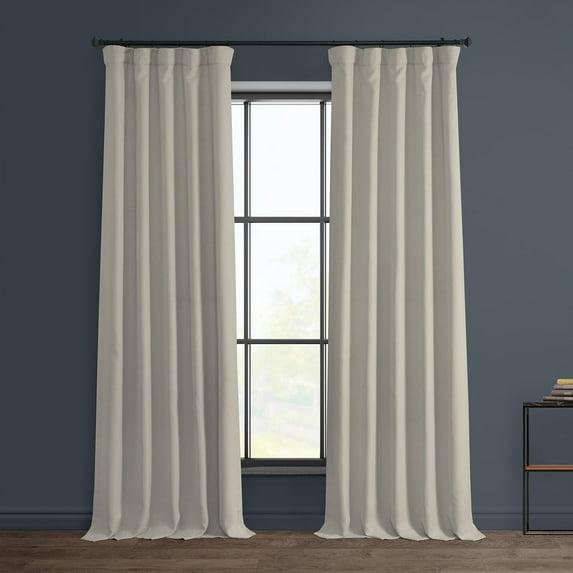 HPD Half Price Drapes Birch Faux Linen Room Darkening Curtains for Bedroom & Living Room Curtains (1 Panel), Door & Window Curtains 84 inches long, Rod Pocket Curtains & drapes, 50W X 84L