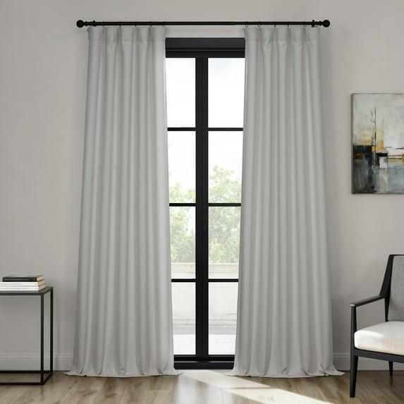HPD Half Price Drapes Birch Faux Linen Room Darkening Curtains for Bedroom & Living Room Curtains (1 Panel), Door & Window Curtains 84 inches long, Rod Pocket Curtains & drapes, 50W X 84L