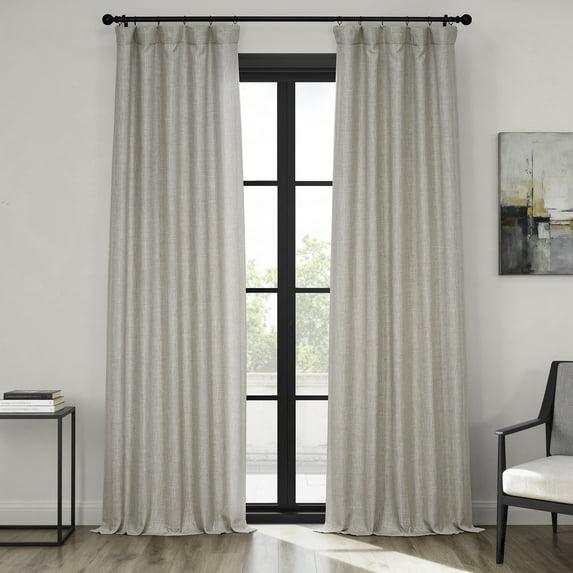 HPD Half Price Drapes Oatmeal Faux Linen Room Darkening Curtains for Bedroom & Living Room Curtains (1 Panel), Door & Window Curtains 108 inches long, Rod Pocket curtains & drapes, 50W X 108L