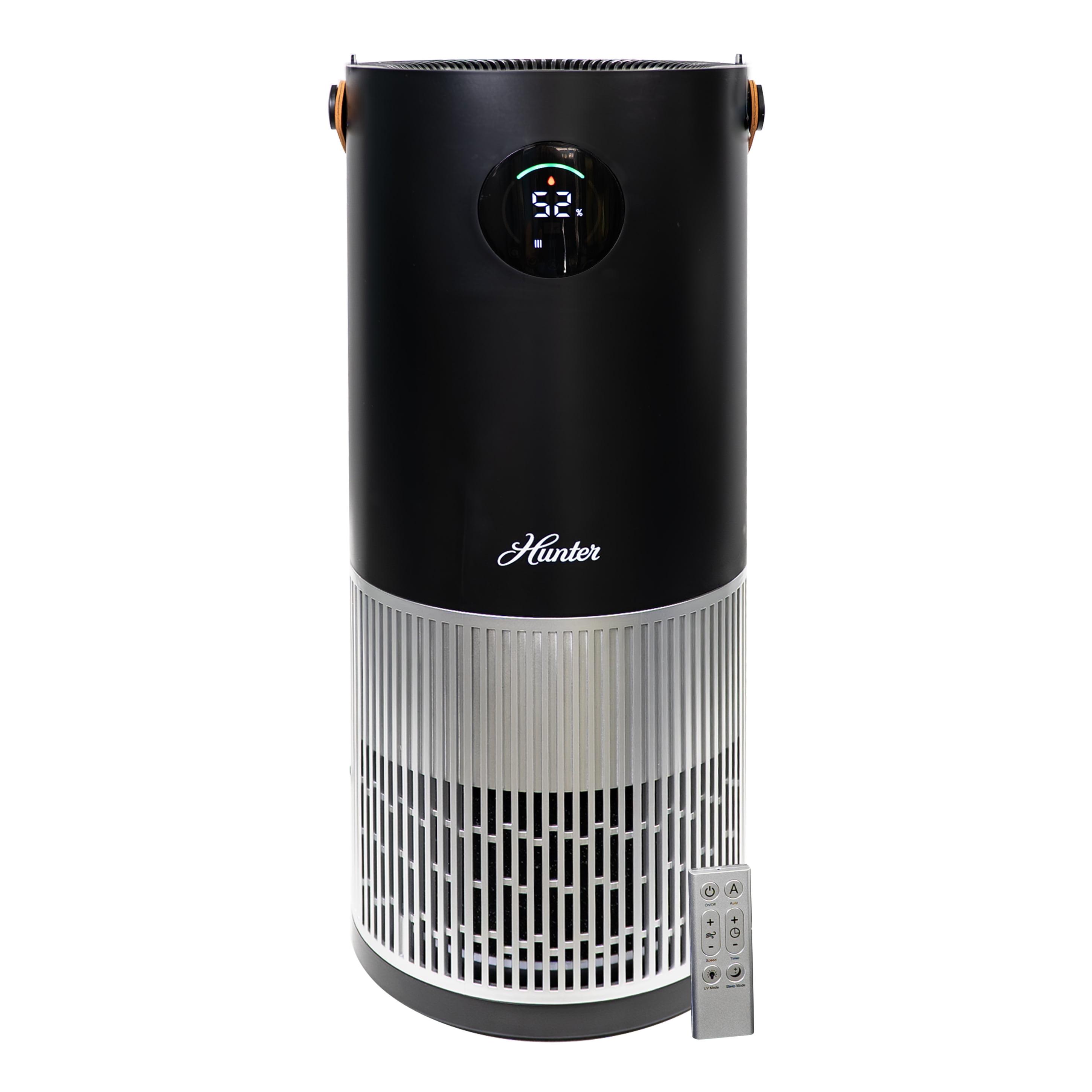 Hunter Fan Company HPH625 Air Purifier Humidifier – 2 in 1 Air Purifier & Humidifier Combo, Black/ Silver
