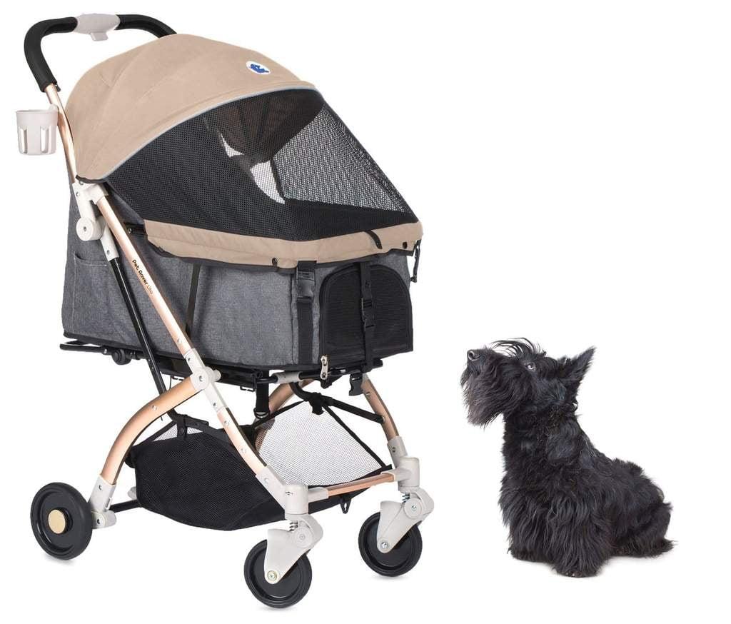 HPZ Pet Rover Lite Travel Dog, Cat & Pet Stroller, Taupe