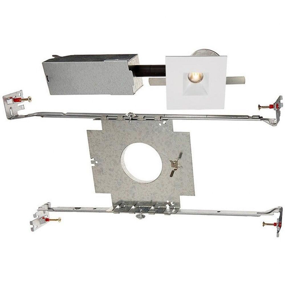 HR-LED251E-27-WT-WAC Lighting-LEDme-4W 1 LED Recessed Light with Open Raffle Sqaure Trim and Integral Driver and Housing-24.5 Inches Wide by 5.63