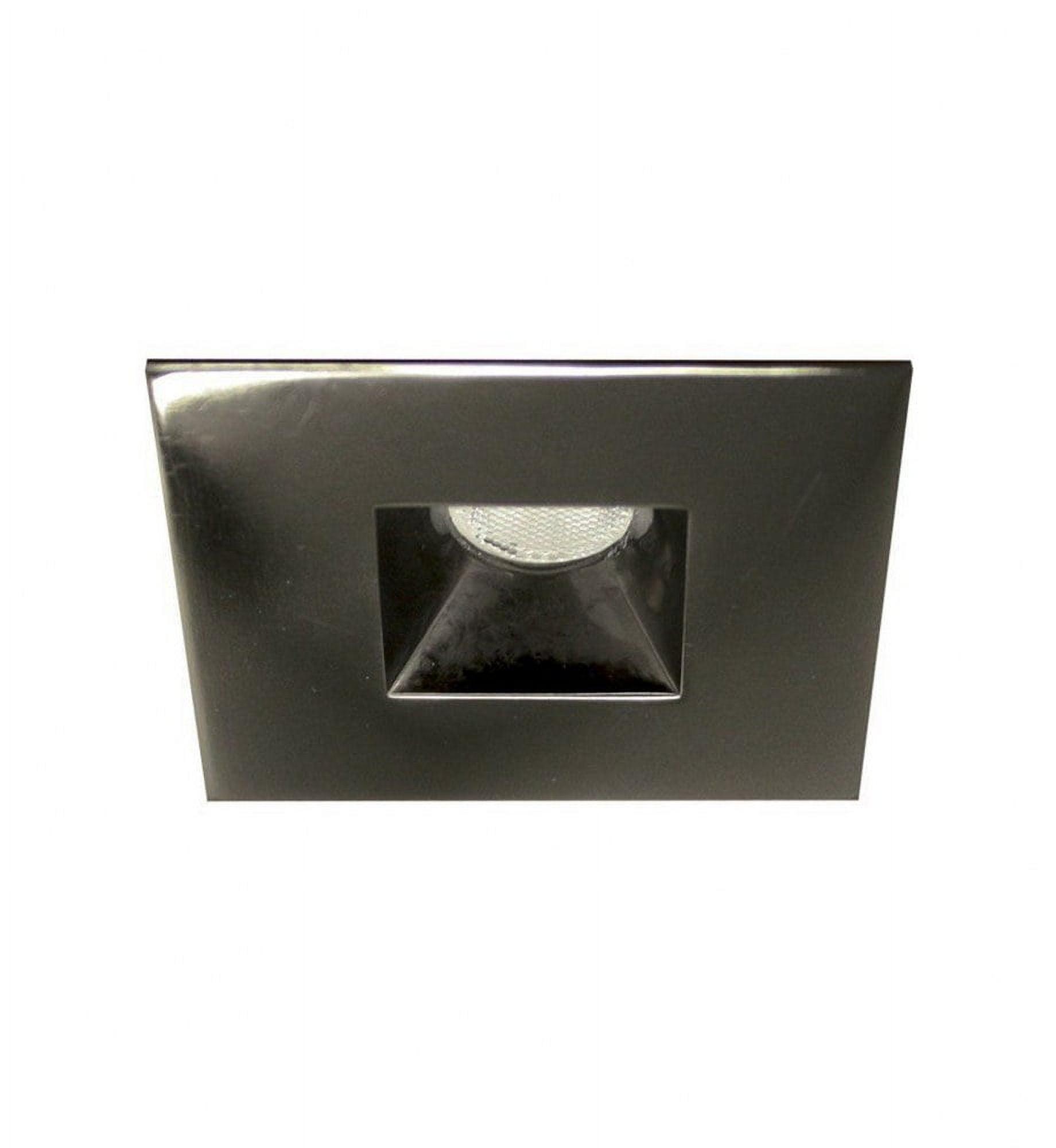 Sleek Gunmetal Square LED Recessed Downlight with Brushed Nickel Trim