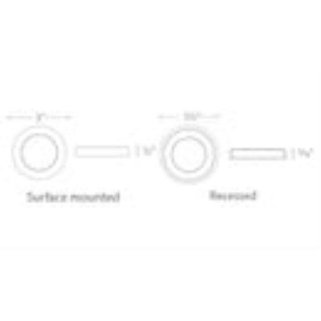 Edge Lit LED Under Cabinet Recessed Light, 3000K Color Temperature