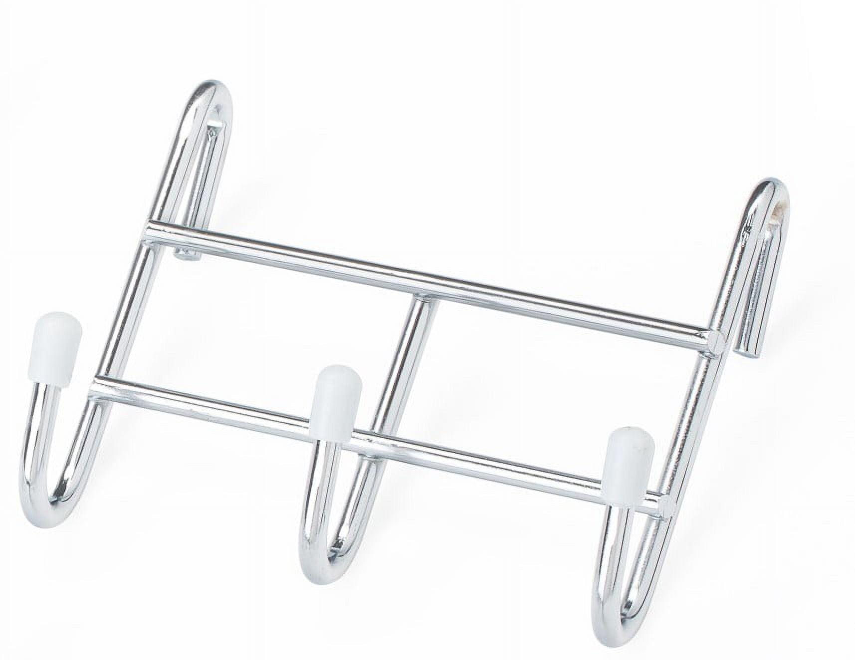 Chrome Steel Wire Shelving 3-Hook Rack