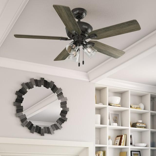 Hunter Fan 52" Rosner 5 - Blade Ceiling Fan With Lights and Pull Chains