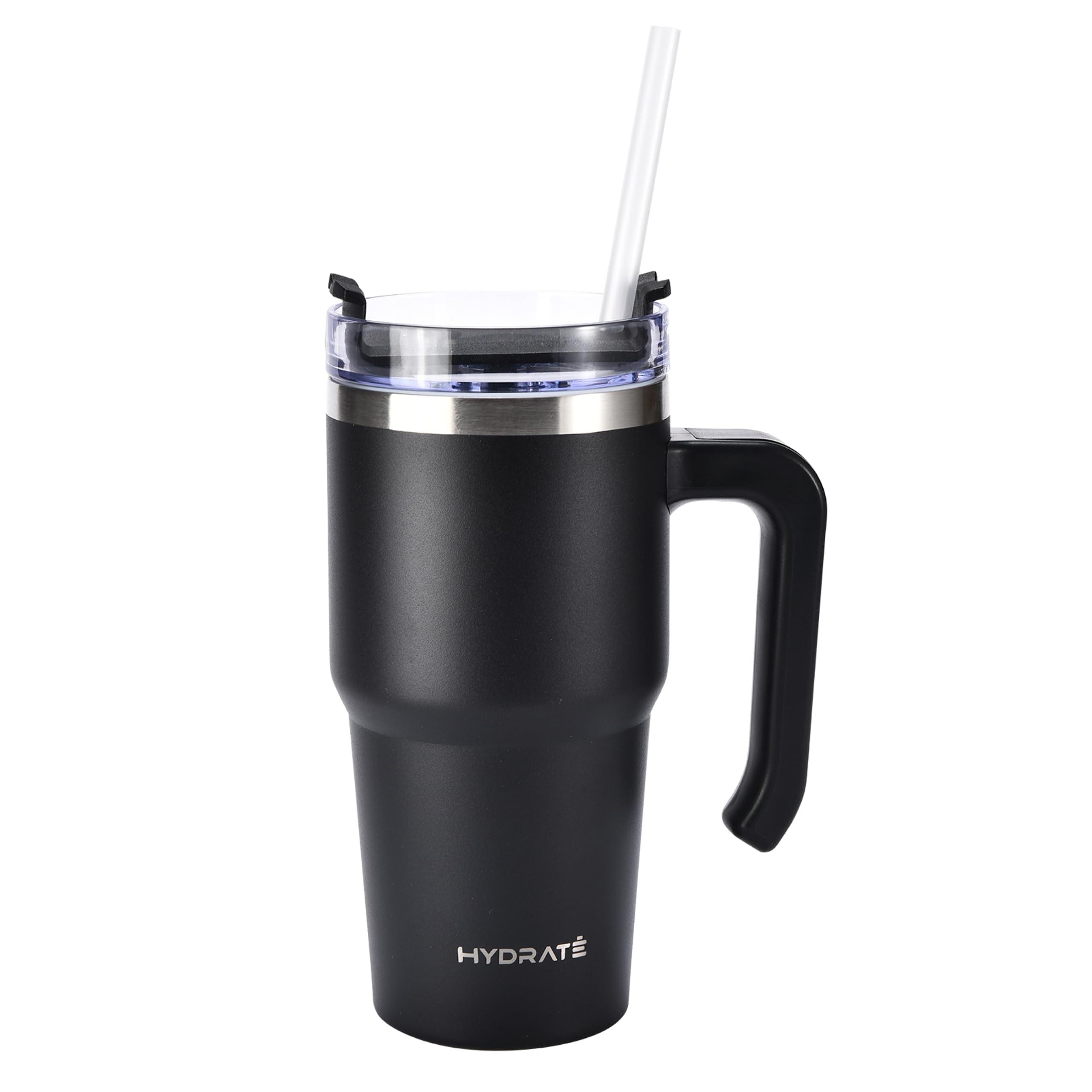 Hydrate Bottles Travel Tumbler with Handle, Vacuum Insulated Travel Mugs