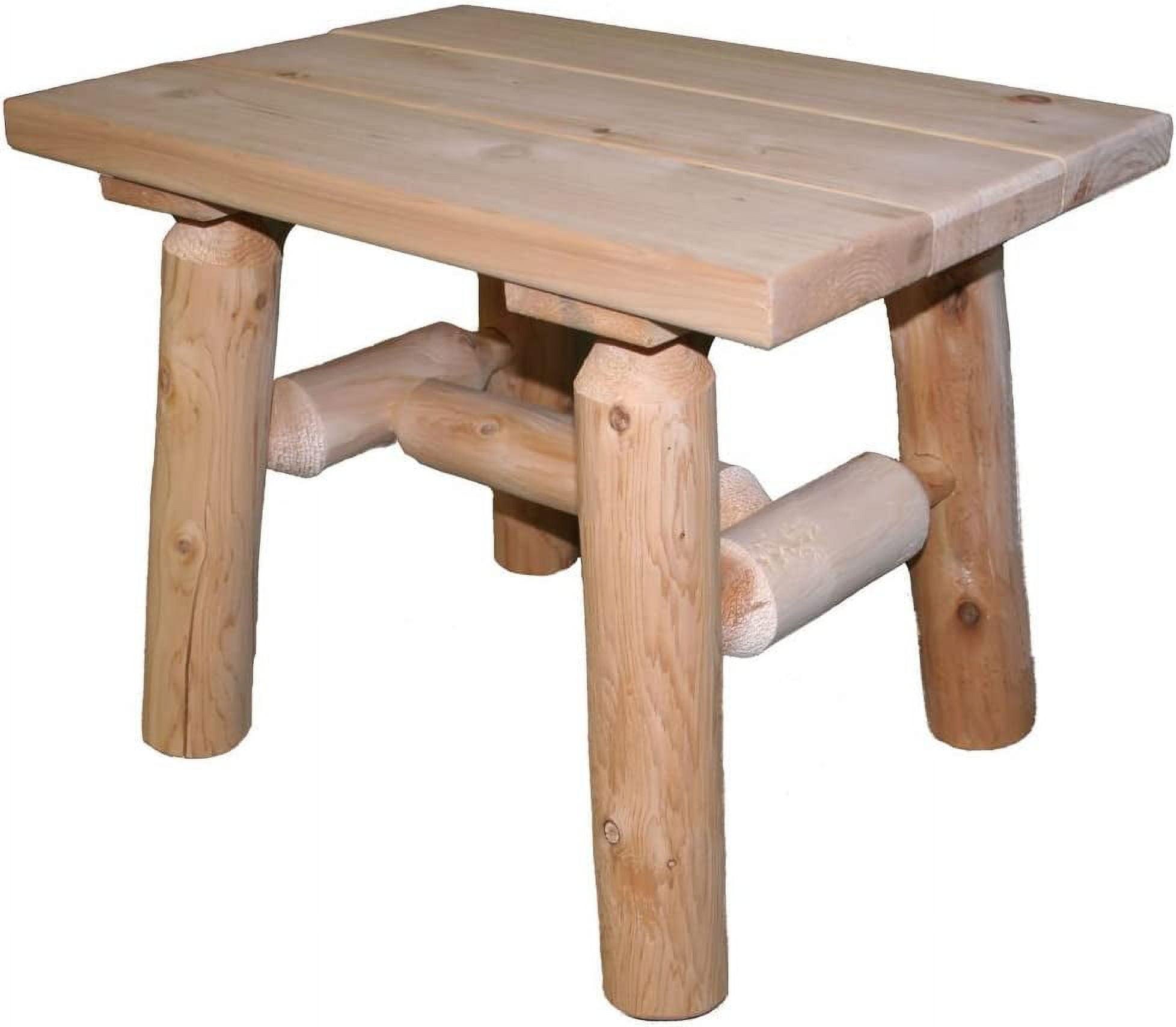 Lakeland Mills Cedar Log End Table, Natural