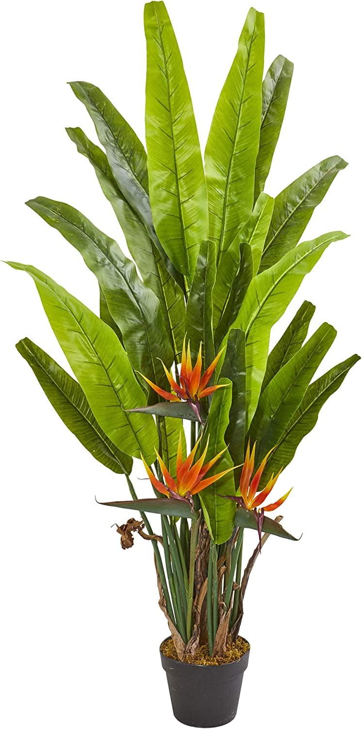 54'' Green Plastic Outdoor Artificial Bird of Paradise Plant