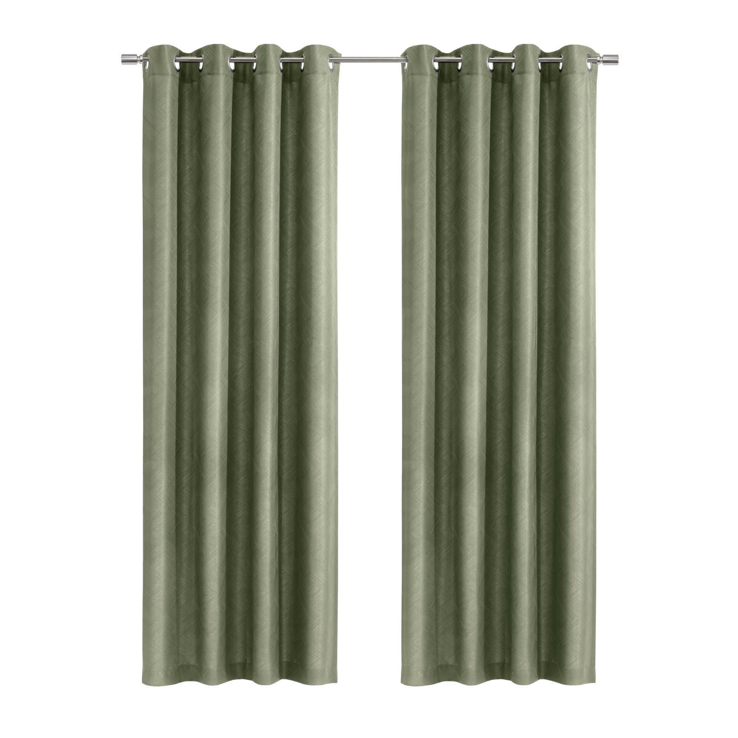 Habitat Abstract Light Filtering Energy Efficeint Grommet Curtain Panel for Windows 52" x 108" Green