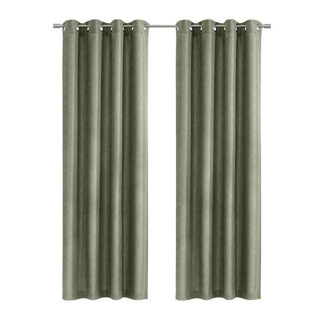 Habitat Abstract Light Filtering Energy Efficeint Grommet Curtain Panel for Windows 52" x 63" Green