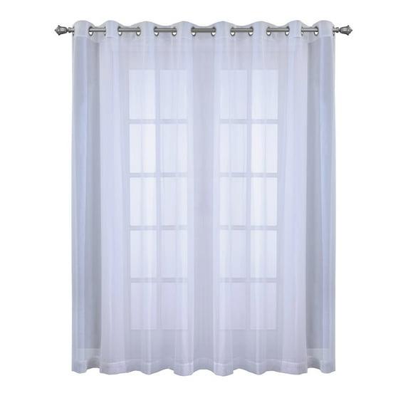 Habitat Cote d'Azure Sheer Grommet Exclusive Curtain Panel for Living Room 112" x 84" White