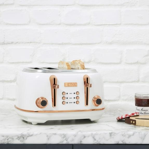 HADEN Heritage Ivory and Copper 4-Slice Toaster