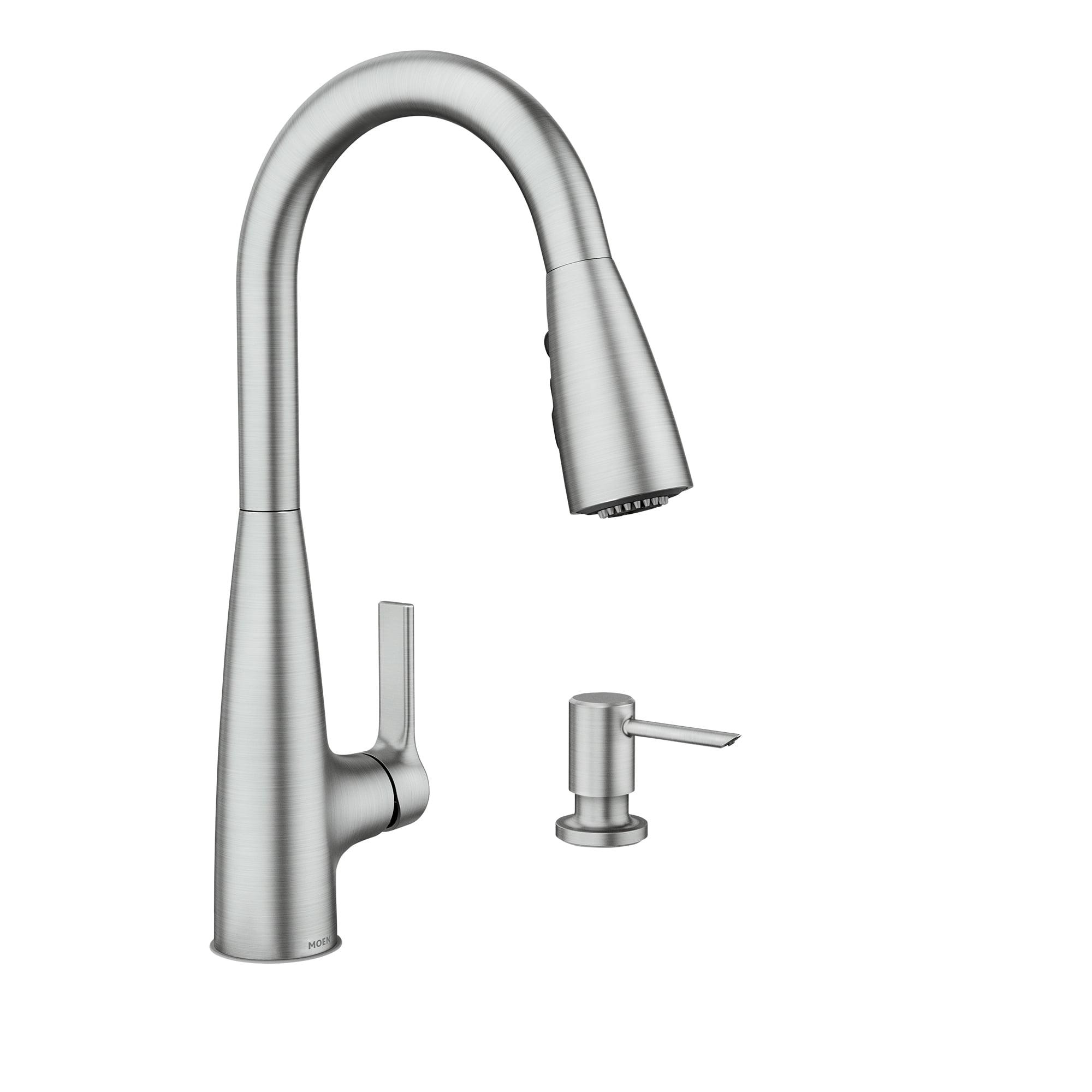 Moen Haelyn Single-Handle Pull-Down Sprayer Kitchen Faucet with Reflex and Power Boost in Spot Resist Stainless