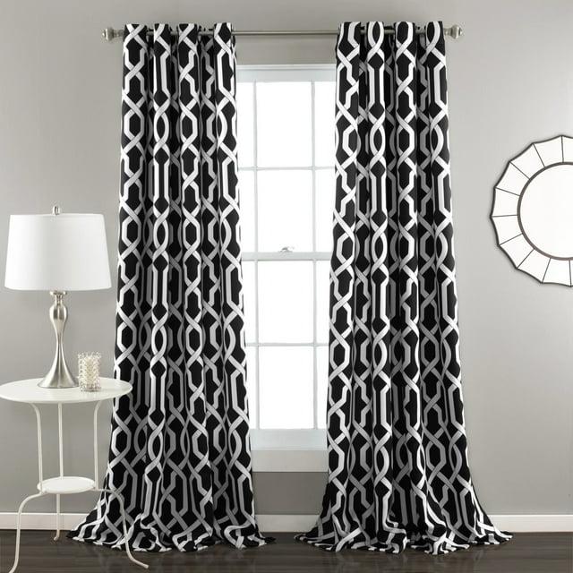 Lush Decor Trellis Polyester Room Darkening Curtain Pair (Set of 2)