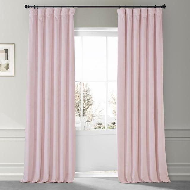 Half Price Drapes Signature Rose Water Plush Velvet Hotel Blackout Curtains(1 Panel), 50W X 108L