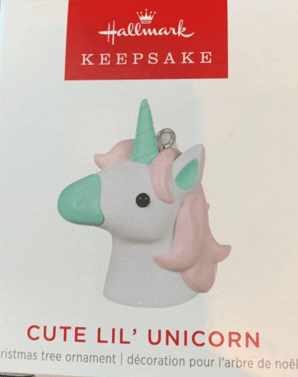 Miniature Pastel Unicorn Christmas Tree Ornament