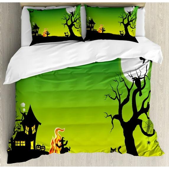 Ambesonne Halloween Modern & Contemporary Duvet Cover Set