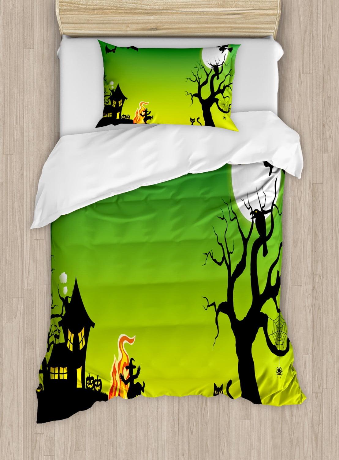 Ambesonne Halloween Modern & Contemporary Duvet Cover Set