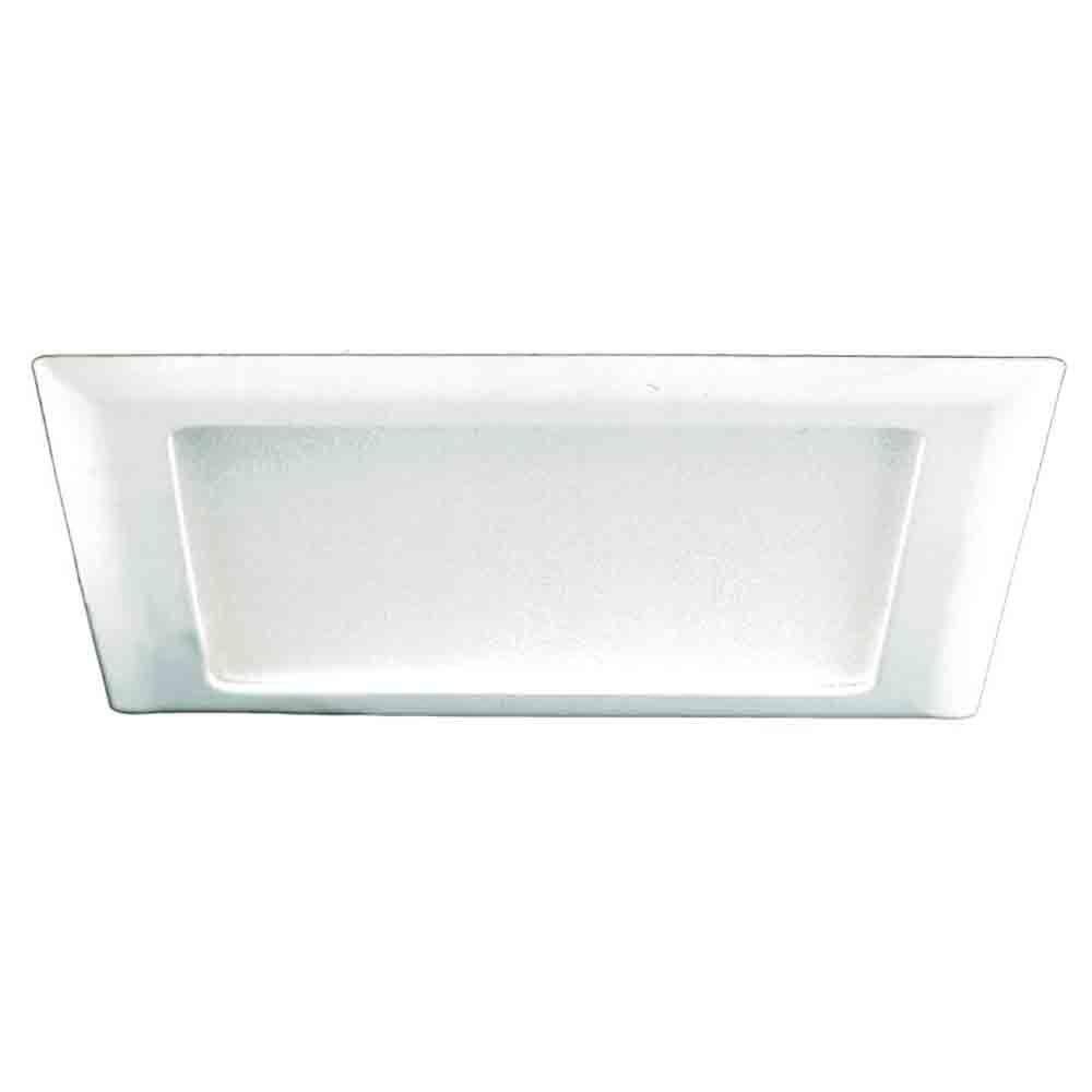 Halo 9.5-Inch White Glass Shower Recessed Trim