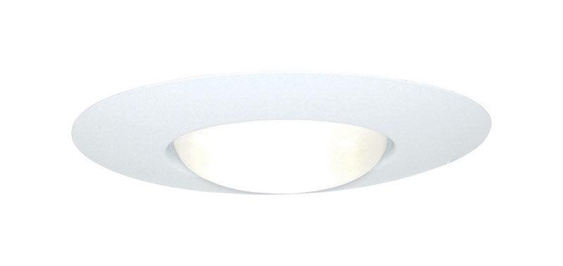 White Aluminum 6-Inch Recessed Ceiling Light with Open Trim