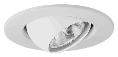 White Aluminum Adjustable Eyeball Trim with Gloss Finish, 4"