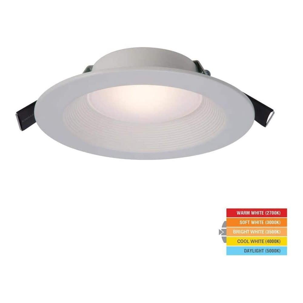Halo 6in Matte White Energy Star LED Downlight with Color Select