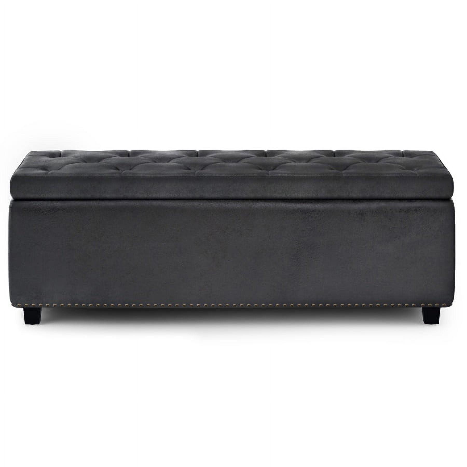 Simplihome Large Storage Ottoman Bench, Hamilton