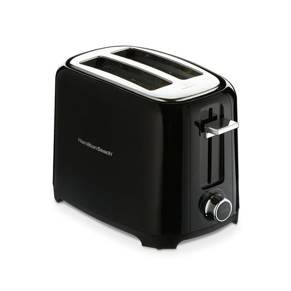 Hamilton Beach 2 Slice Toaster, Extra-Wide Slots, Chrome-Plated Lever, Black