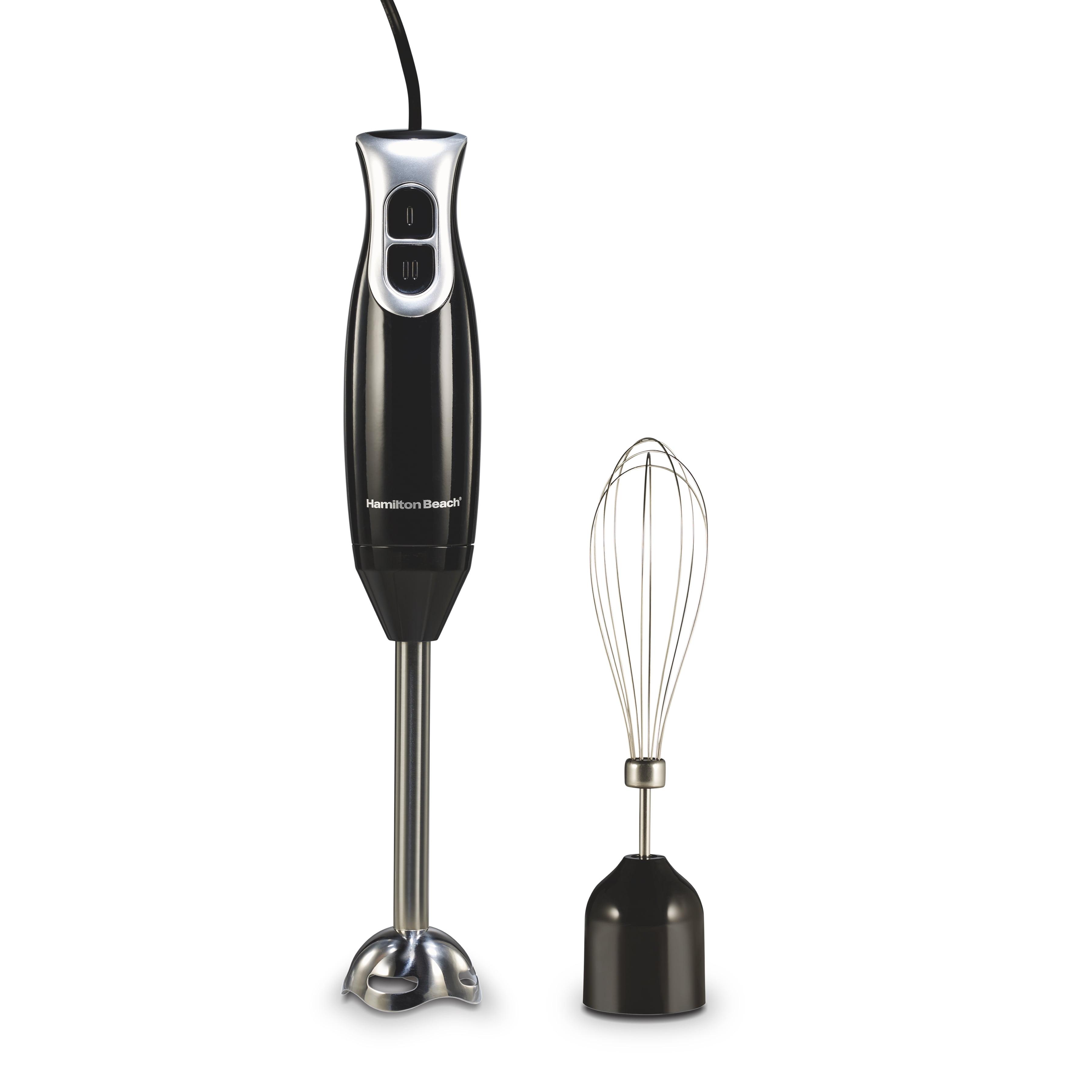 Hamilton Beach 2 Speed Stainless Steel Immersion Blender with Blending Wand and Whisk, 59742F