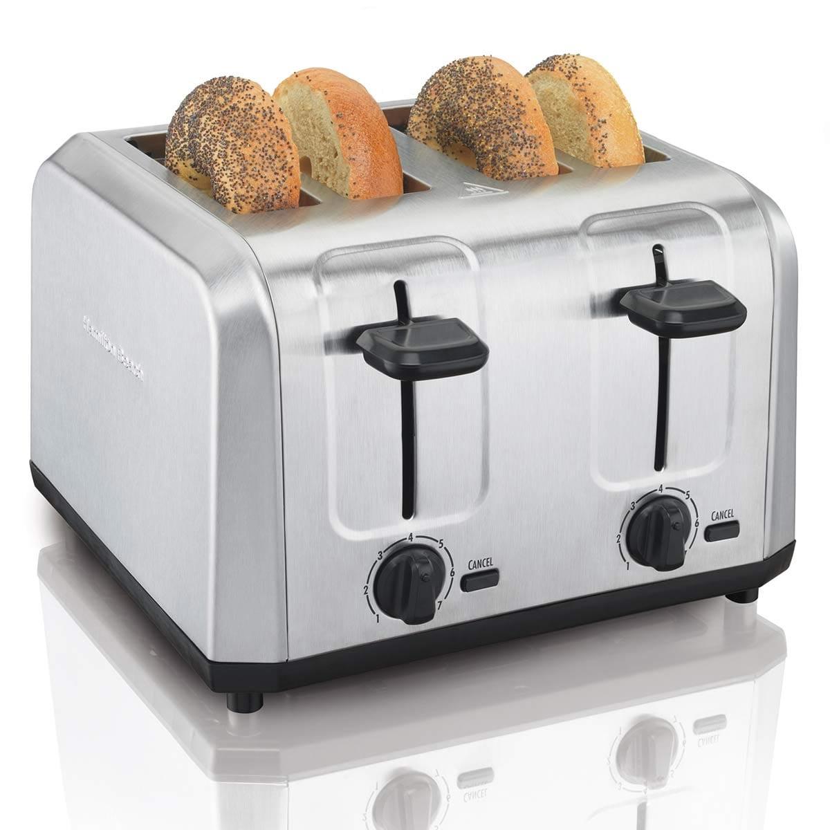 Hamilton Beach 4 Slice Toaster Brushed Stainless Steel - 24714