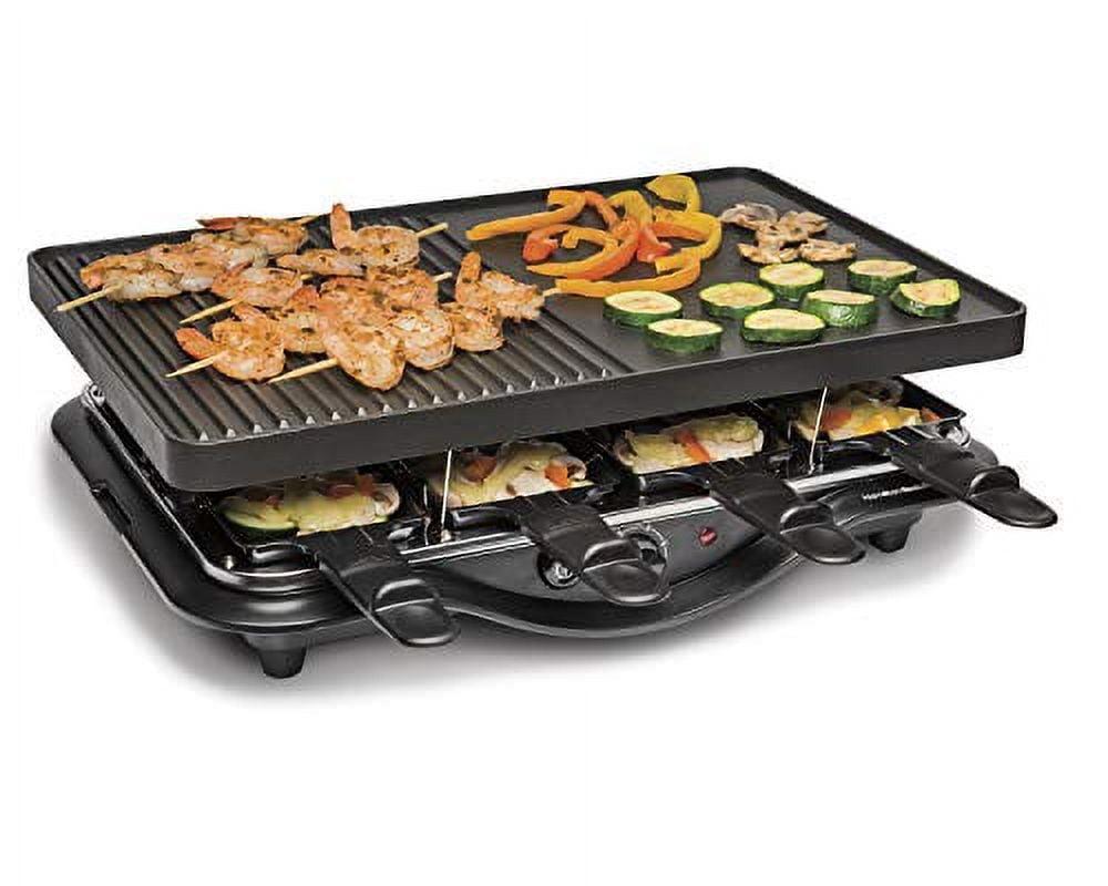 Hamilton Beach Black Nonstick Electric Raclette Indoor Grill