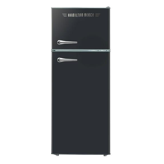 Hamilton Beach 7.5 Cu. Ft. Retro Top Freezer Refrigerator, Black