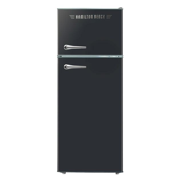 Hamilton Beach 7.5 Cu. Ft. Retro Top Freezer Refrigerator, Black
