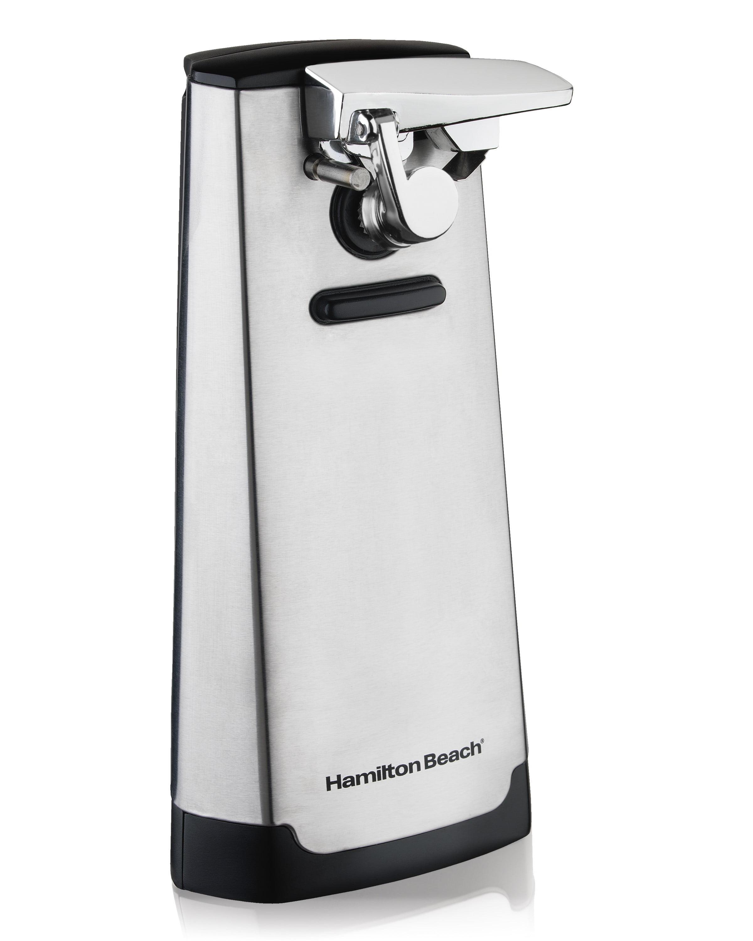 Hamilton Beach Can Opener: Electric, Freestanding, Silver, Metal, 1 Year Warranty, 9" Height, 4.6" Width, 1.79 lbs