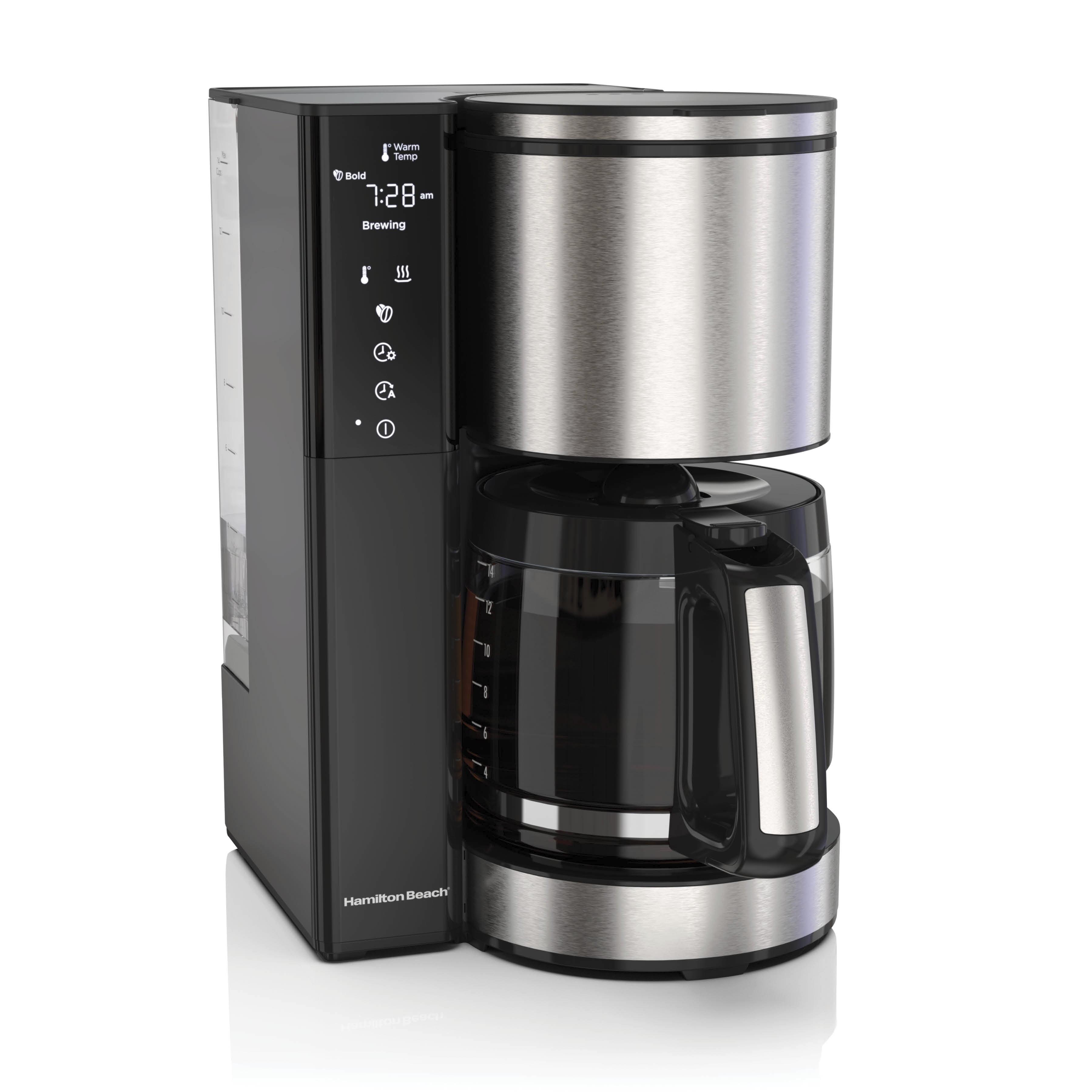 Hamilton Beach 14-Cup Black and Stainless Steel Coffee Maker