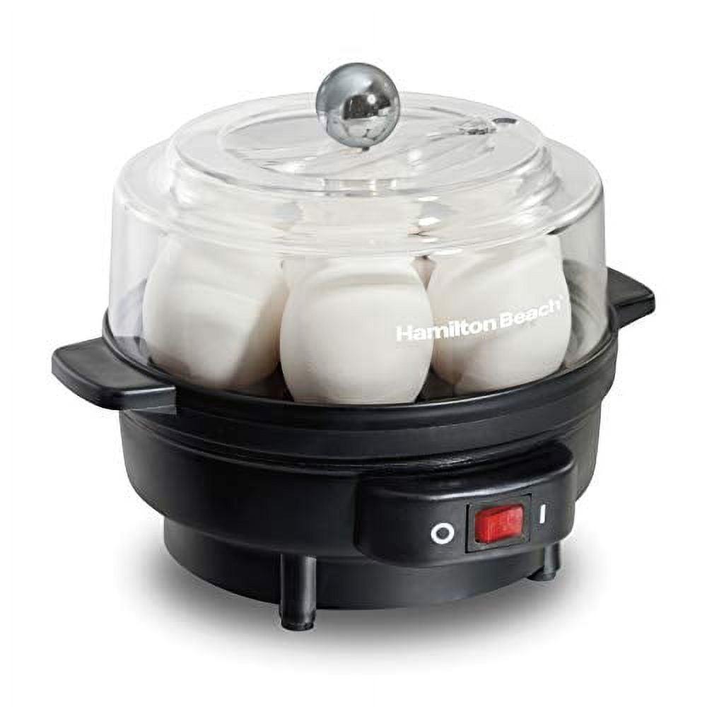 Black and Clear Electric Egg Boiler with Timer, 7-Egg Capacity