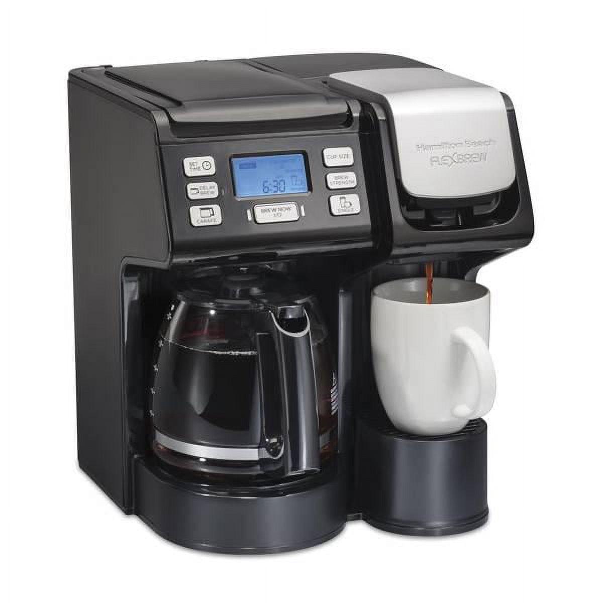 Hamilton Beach® FlexBrew® Trio 2-Way Coffee Maker, Single Serve & Full 12-Cup Pot, Compatible with K-Cup Pods or Grounds