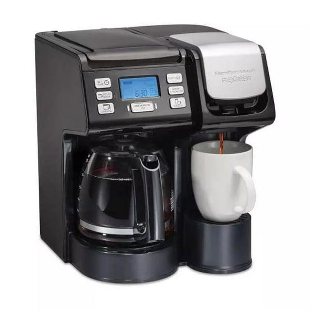 Hamilton Beach® FlexBrew® Trio 2-Way Coffee Maker, Single Serve & Full 12-Cup Pot, Compatible with K-Cup Pods or Grounds